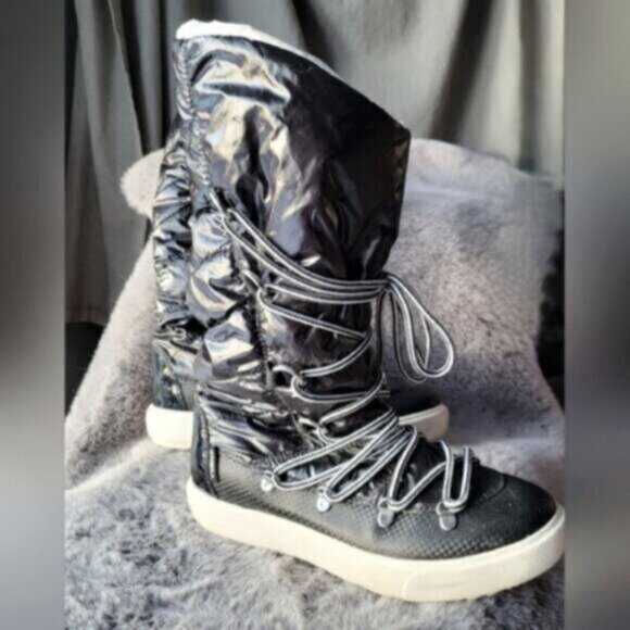 O'NEILL Shiny Puff Lace Up Winter Boots Sz 7.5 - Picture 5 of 15